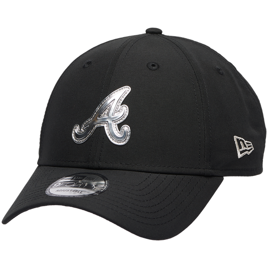New Era Braves Pin 9FORTY Cap - Men's - Black/White