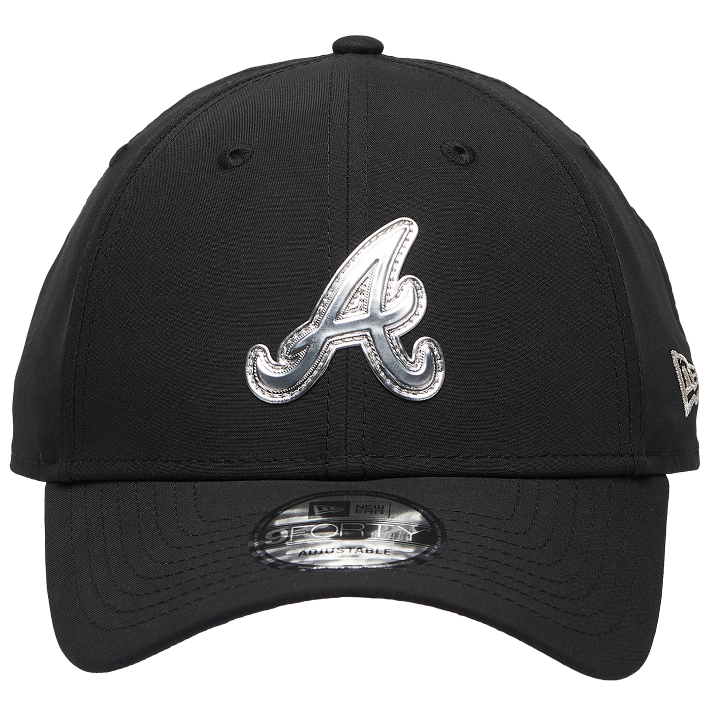 New Era Braves Pin 9FORTY Cap - Men's - Black/White