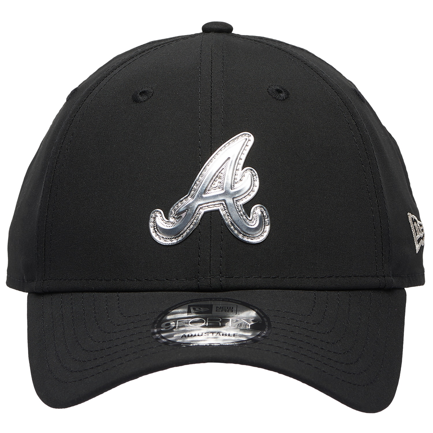 New Era Braves Pin 9FORTY Cap - Men's - Black/White