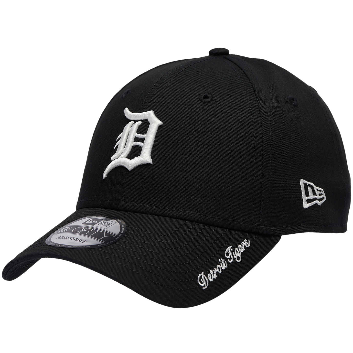 New Era Tigers Visor Script 9FORTY Cap - Men's - Black/White
