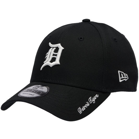 New Era Tigers Visor Script 9FORTY Cap - Men's - Black/White