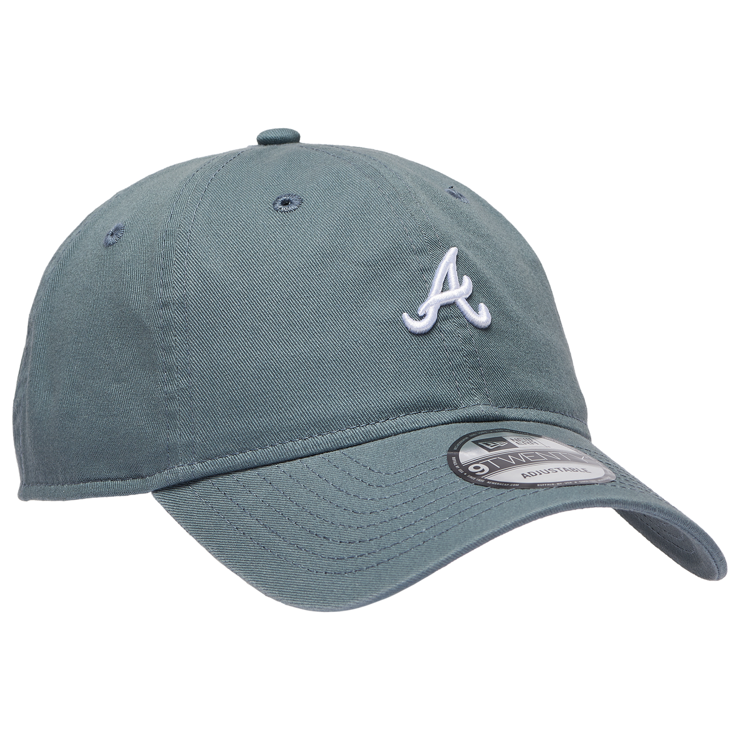 New Era Braves Washed Mini 9TWENTY Cap - Men's - Dark Grey/White