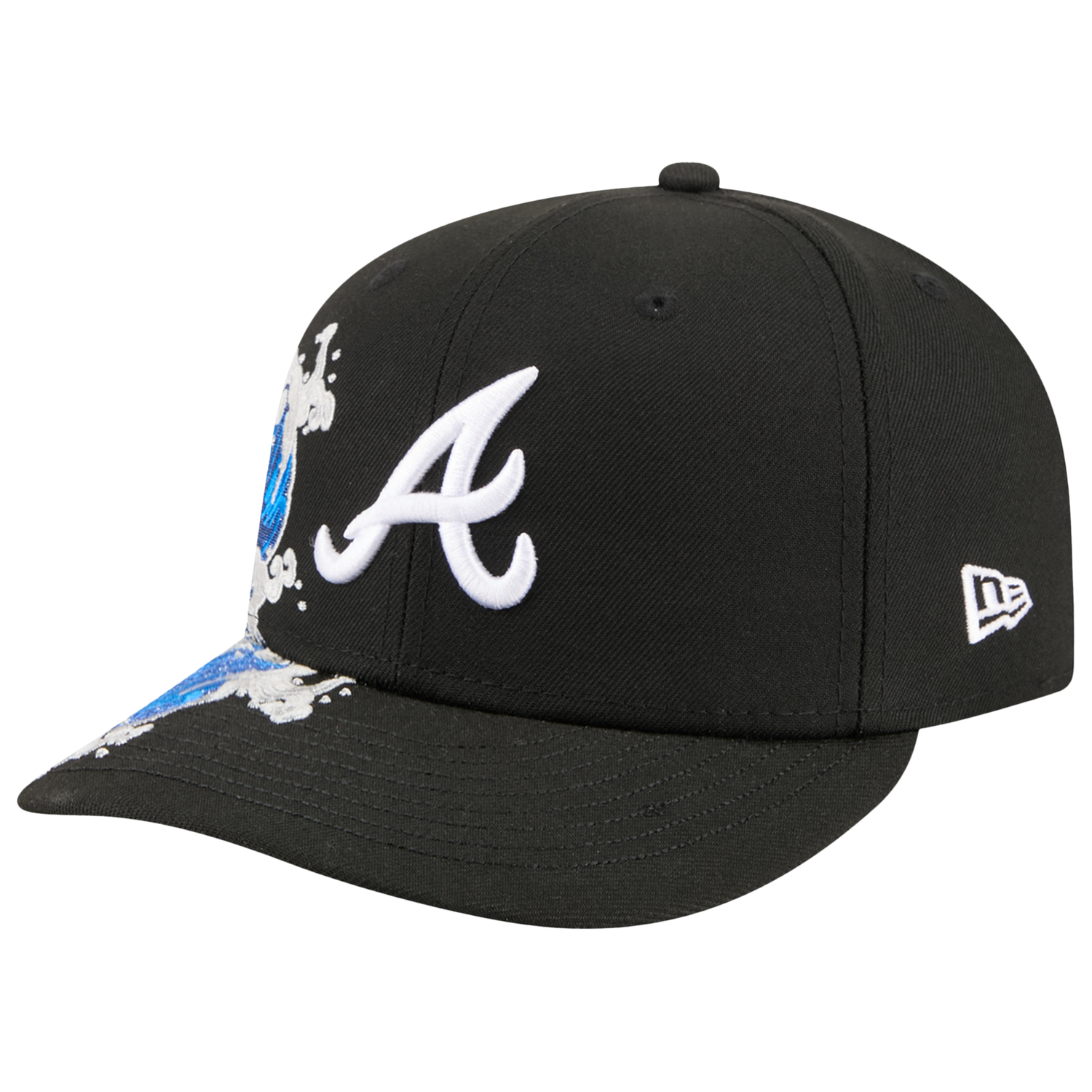 New Era Braves VISSURF 5950 Cap - Men's - Black/Blue