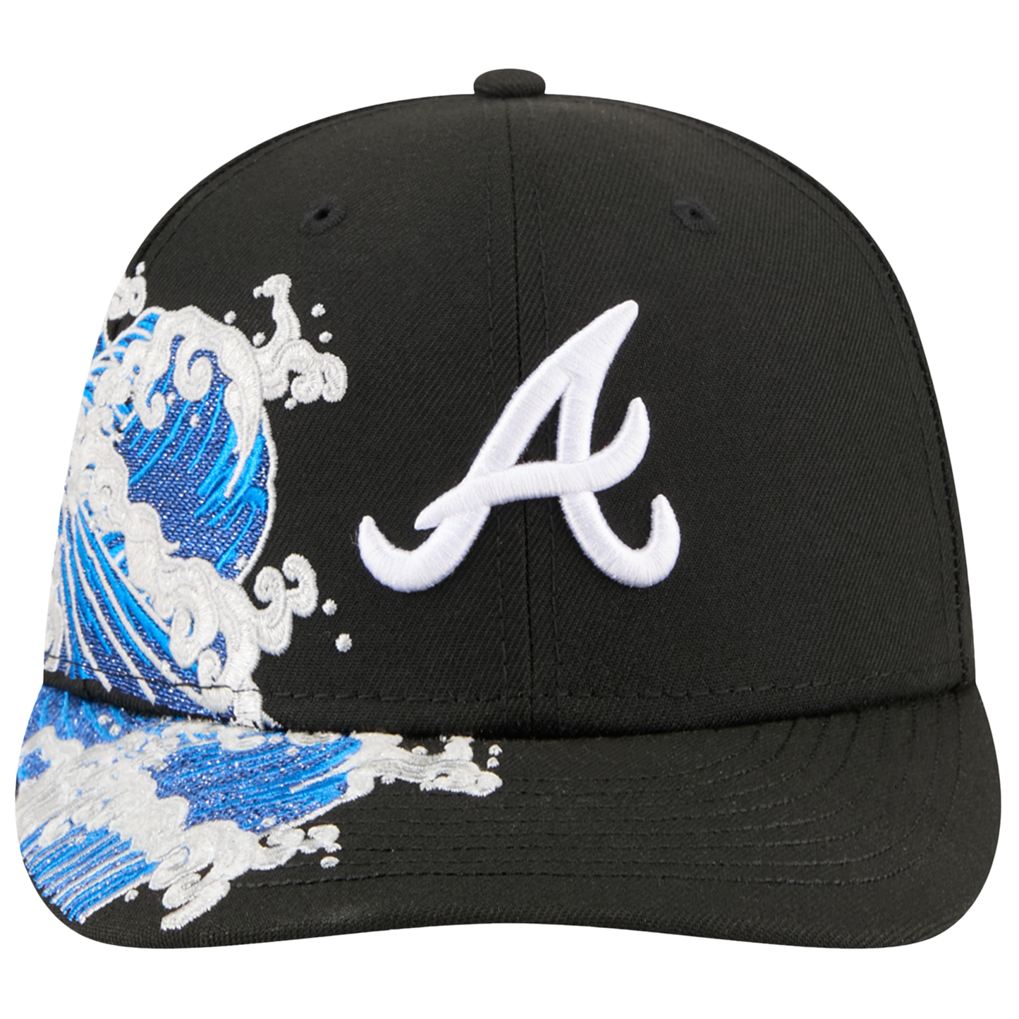 New Era Braves VISSURF 5950 Cap - Men's - Black/Blue