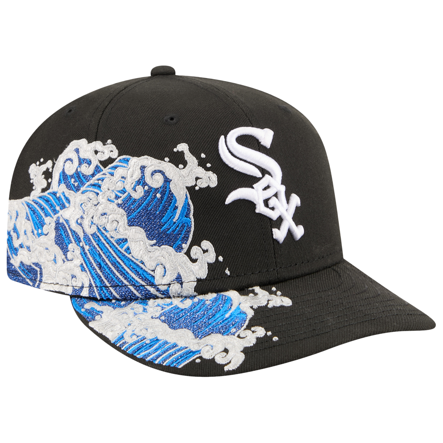 New Era White Sox VISSURF 5950 Cap - Men's - Black/Blue