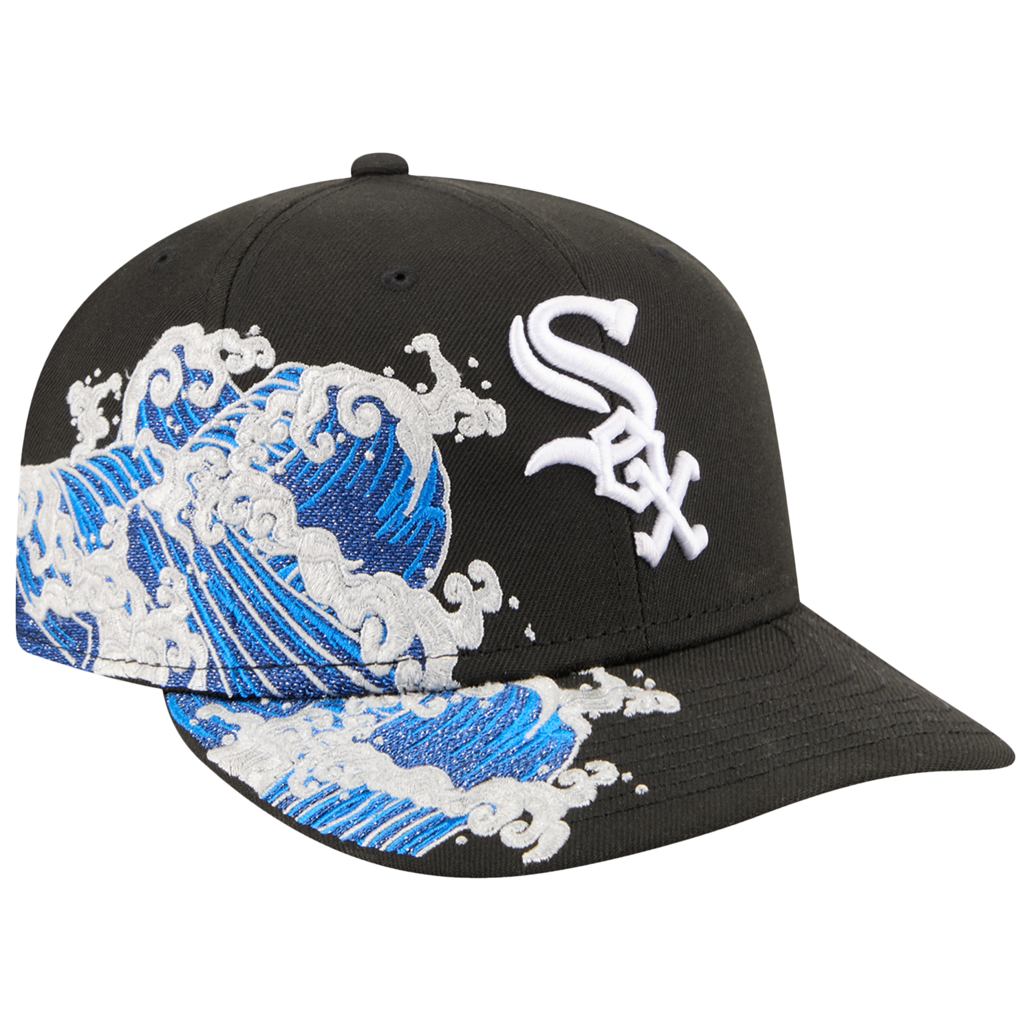 New Era White Sox VISSURF 5950 Cap - Men's - Black/Blue