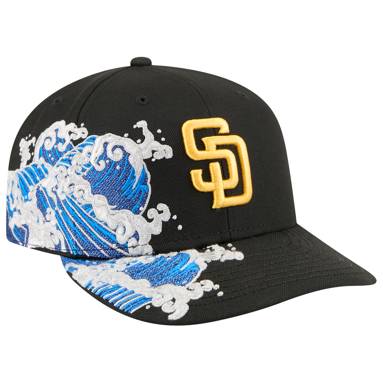 New Era Padres VISSURF 5950 Cap - Men's - Black/Blue
