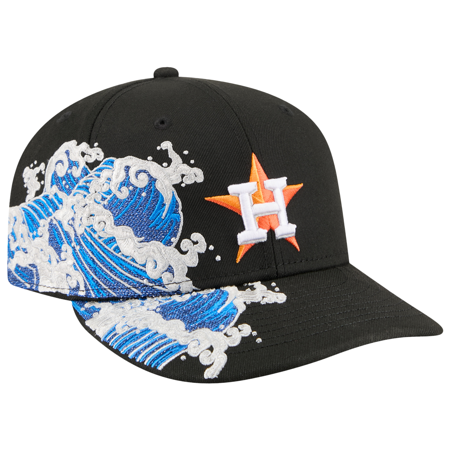 New Era Astros VISSURF 5950 Cap - Men's - Black/Blue