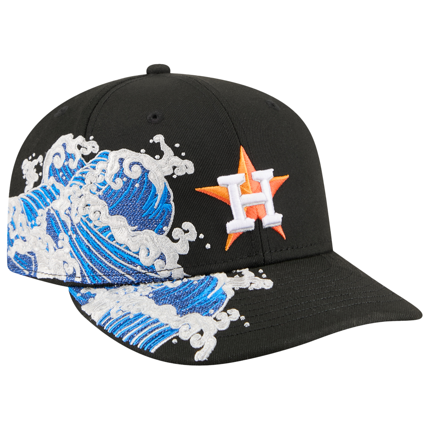 New Era Astros VISSURF 5950 Cap - Men's - Black/Blue