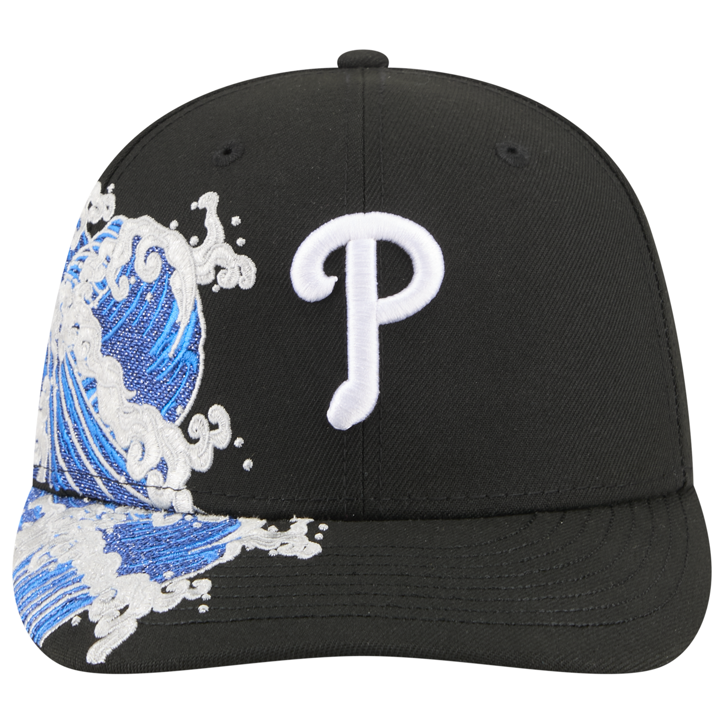 New Era Phillies VISSURF 5950 Cap - Men's - Blue/Black
