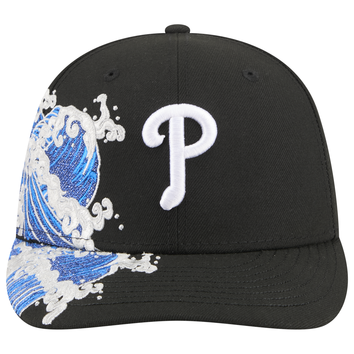 New Era Phillies VISSURF 5950 Cap - Men's - Blue/Black