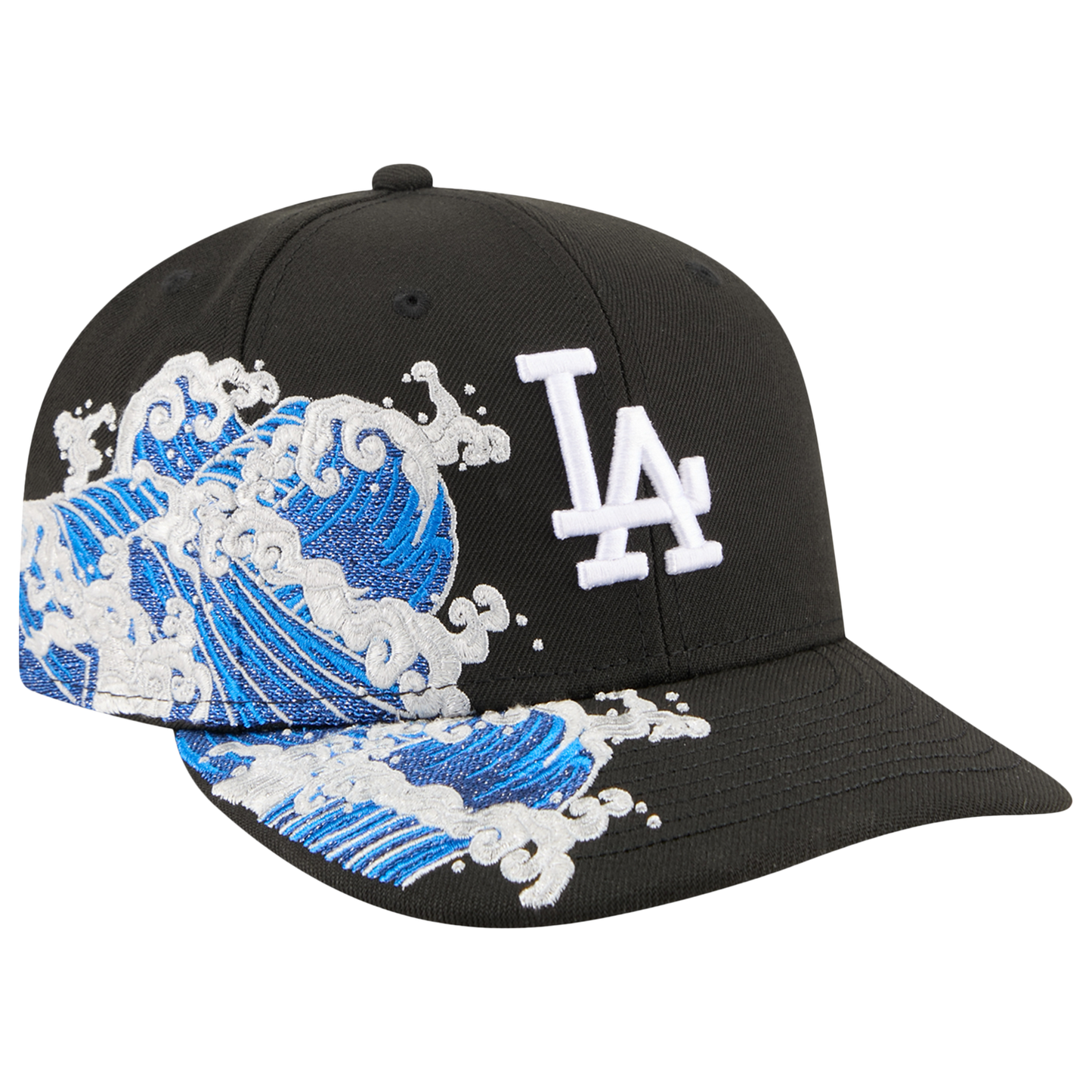 New Era Dodgers VISSURF 5950 Cap - Men's - Black/Blue
