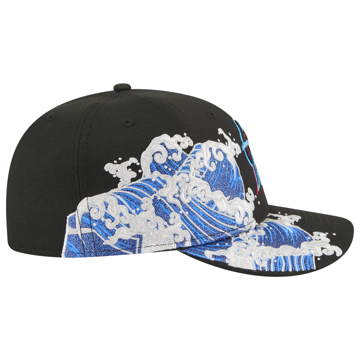 New Era Marlins VISSURF 5950 Cap - Men's - Black/Blue