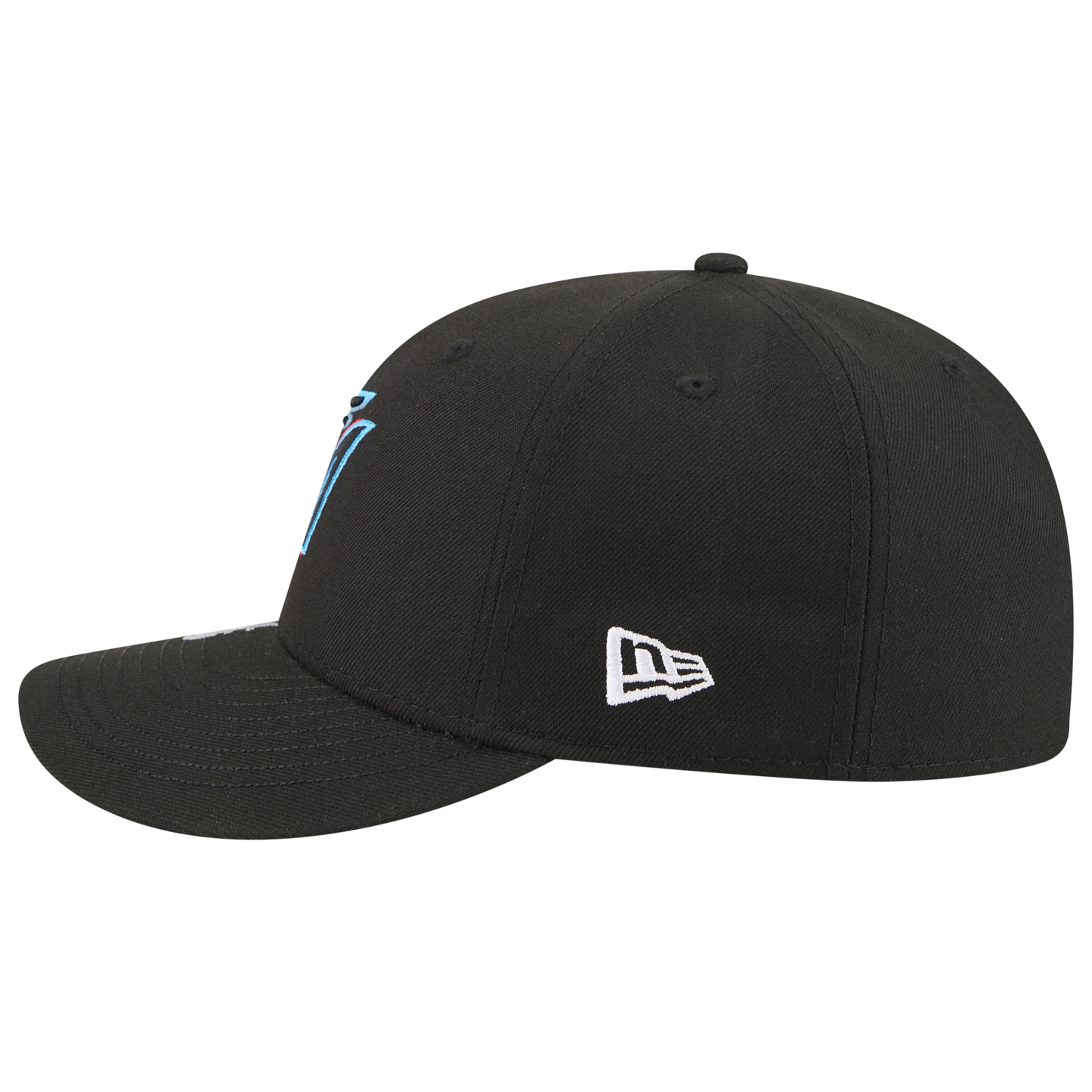 New Era Marlins VISSURF 5950 Cap - Men's - Black/Blue