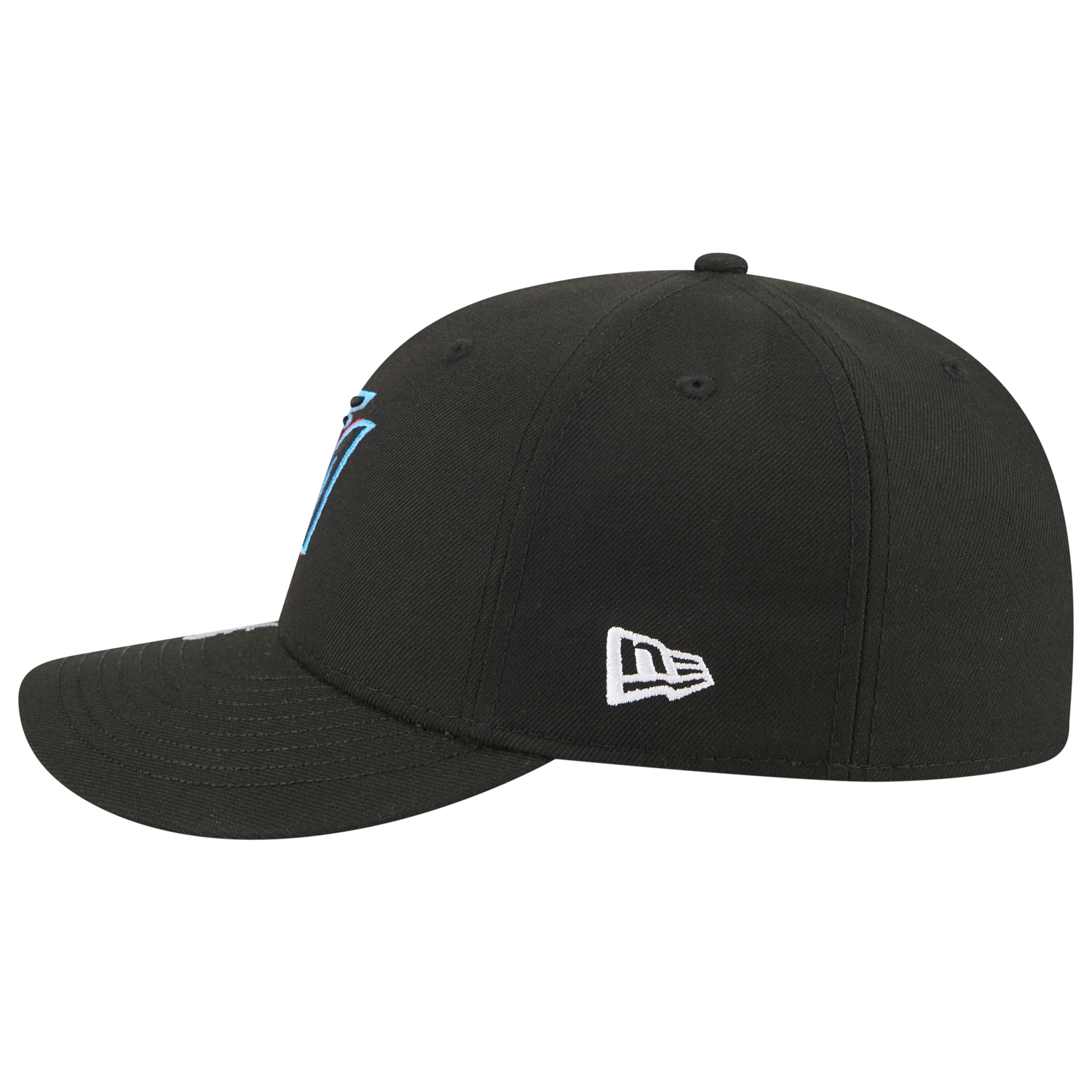 New Era Marlins VISSURF 5950 Cap - Men's - Black/Blue