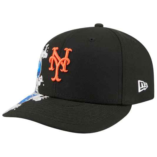 New Era Mets VISSURF 5950 Cap - Men's - Black/Blue