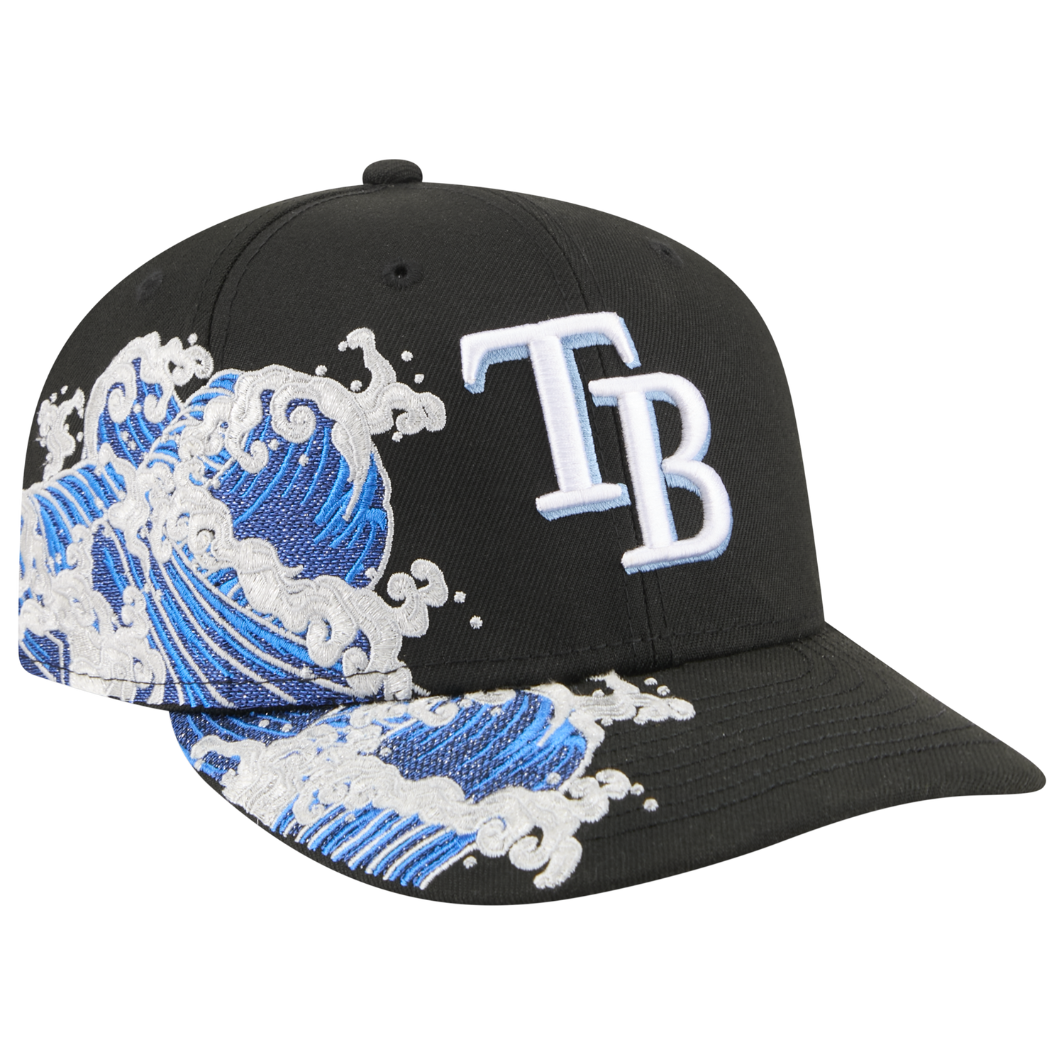 New Era Rays VISSURF 5950 Cap - Men's - Black/Blue