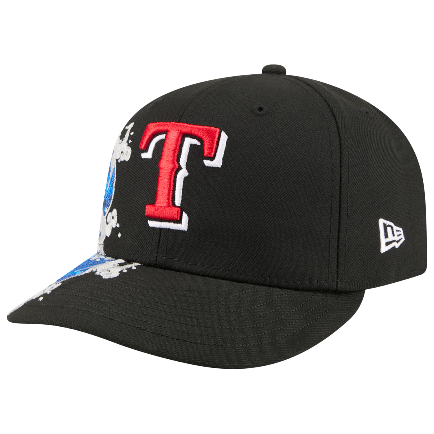 New Era Rangers VISSURF 5950 Cap - Men's - Black/Blue