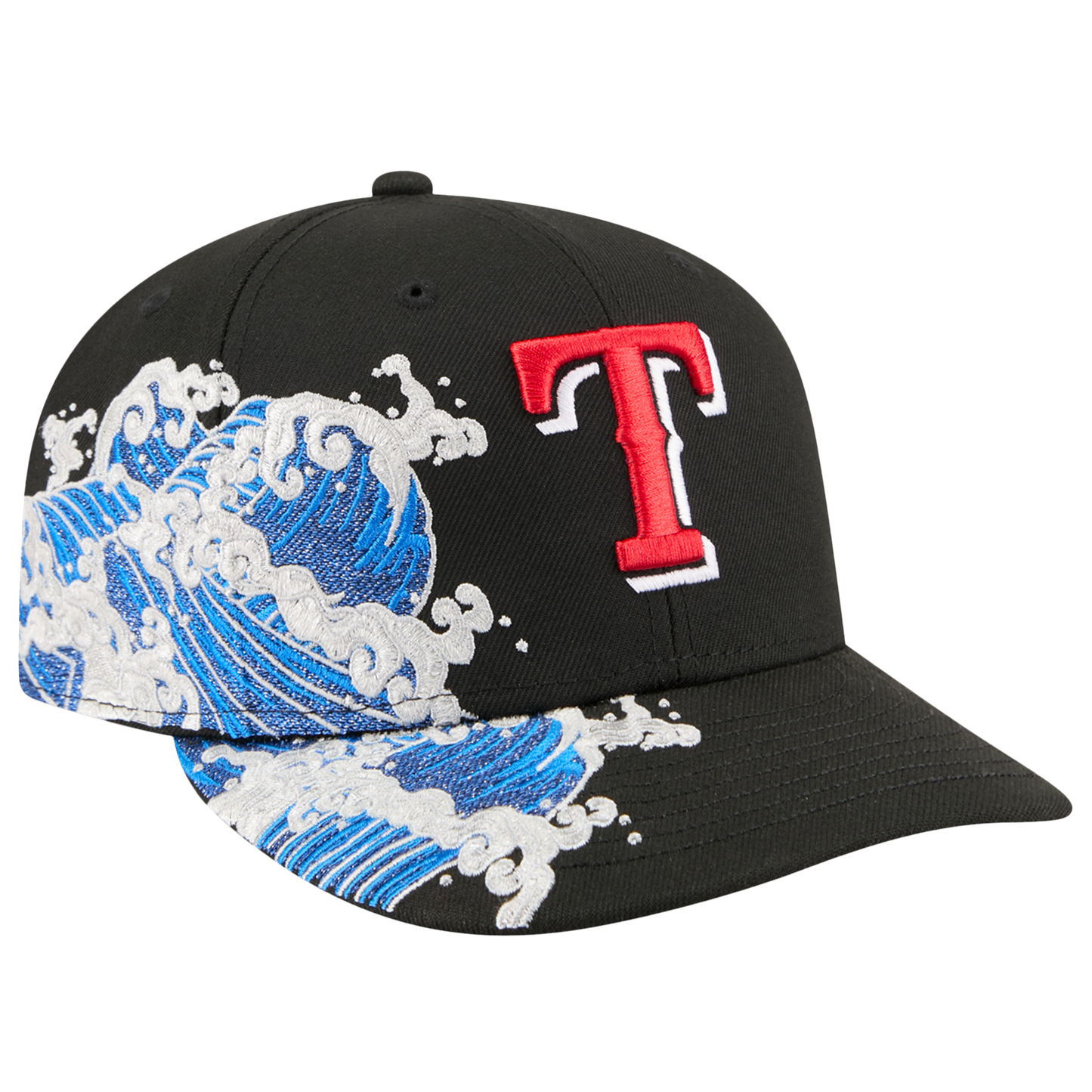 New Era Rangers VISSURF 5950 Cap - Men's - Black/Blue