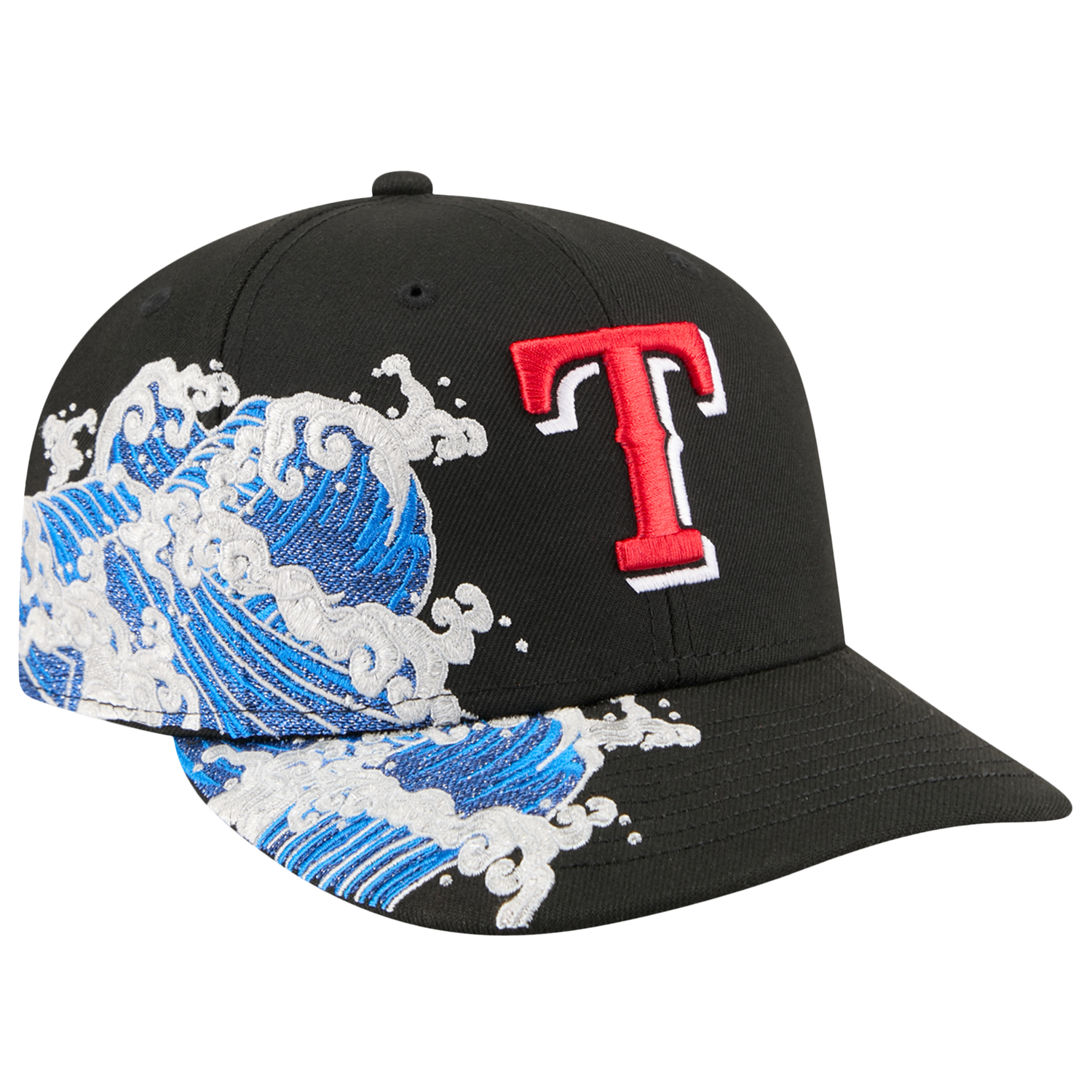 New Era Rangers VISSURF 5950 Cap - Men's - Black/Blue