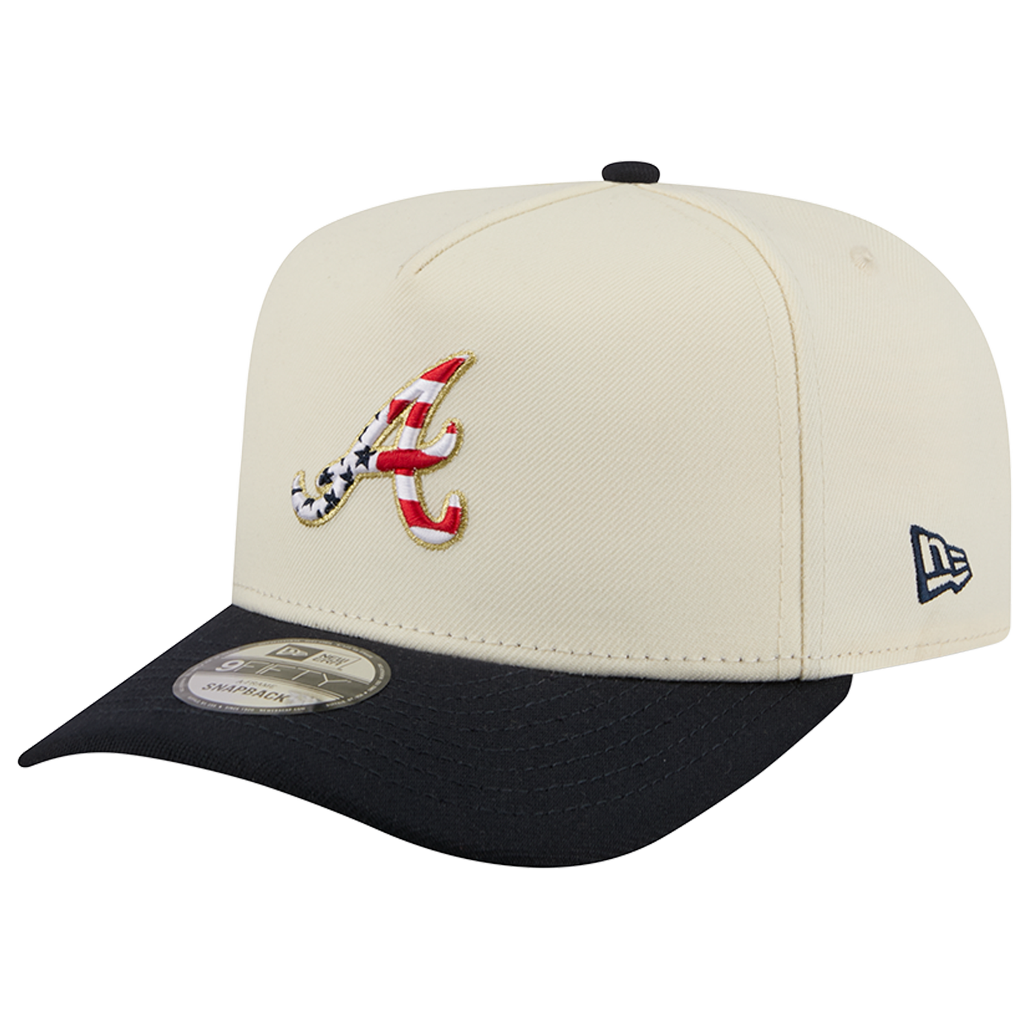 New Era Braves AM 950 A Frame Cap - Men's - White/Navy/Red