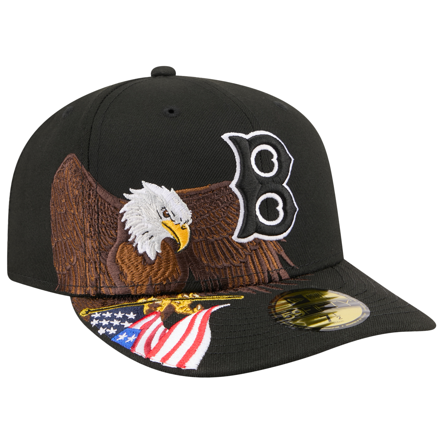 New Era Red Sox AM 5950 Cap - Men's - Black/White/Brown
