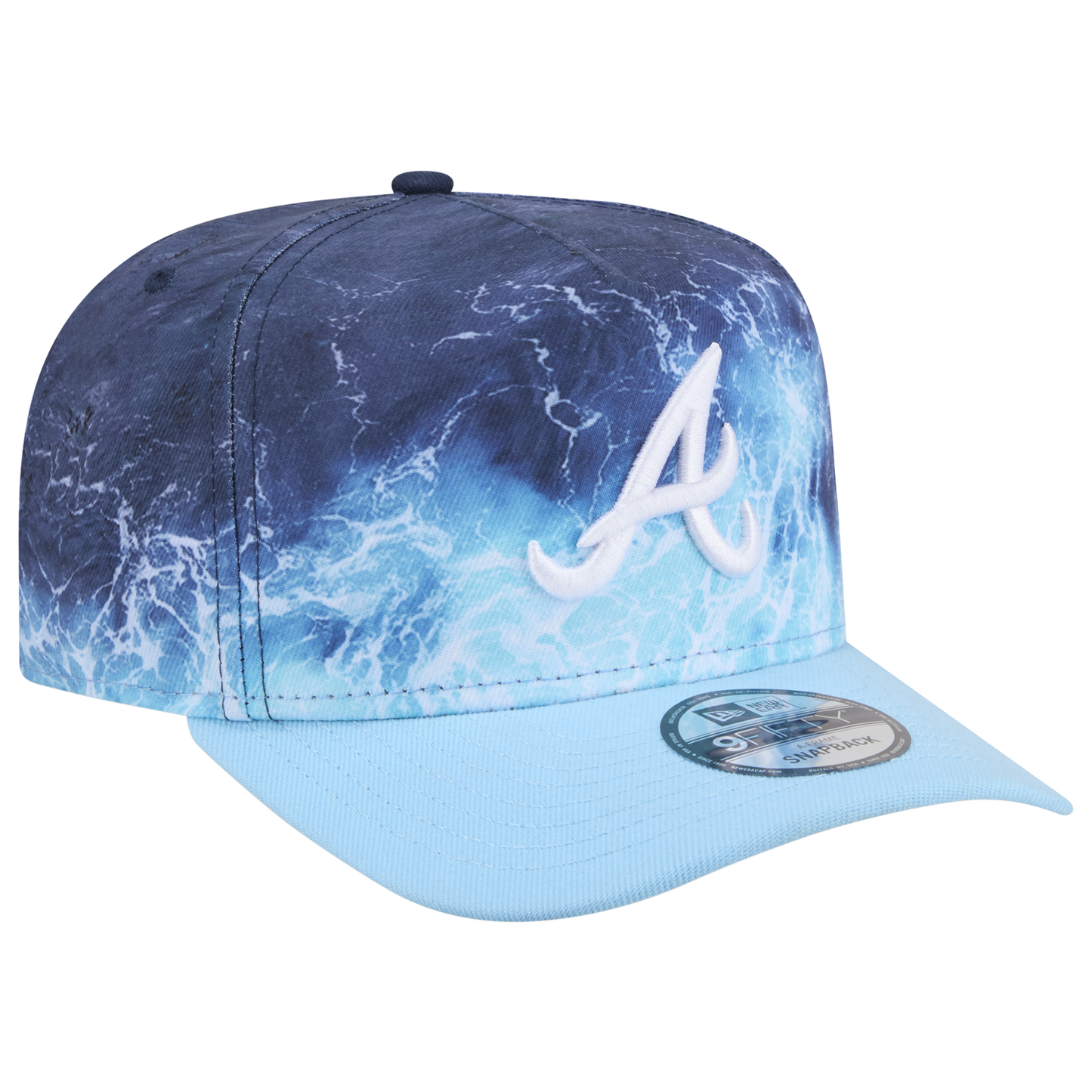 New Era Braves Deep Water 950 A Frame Cap - Men's - Blue/Teal