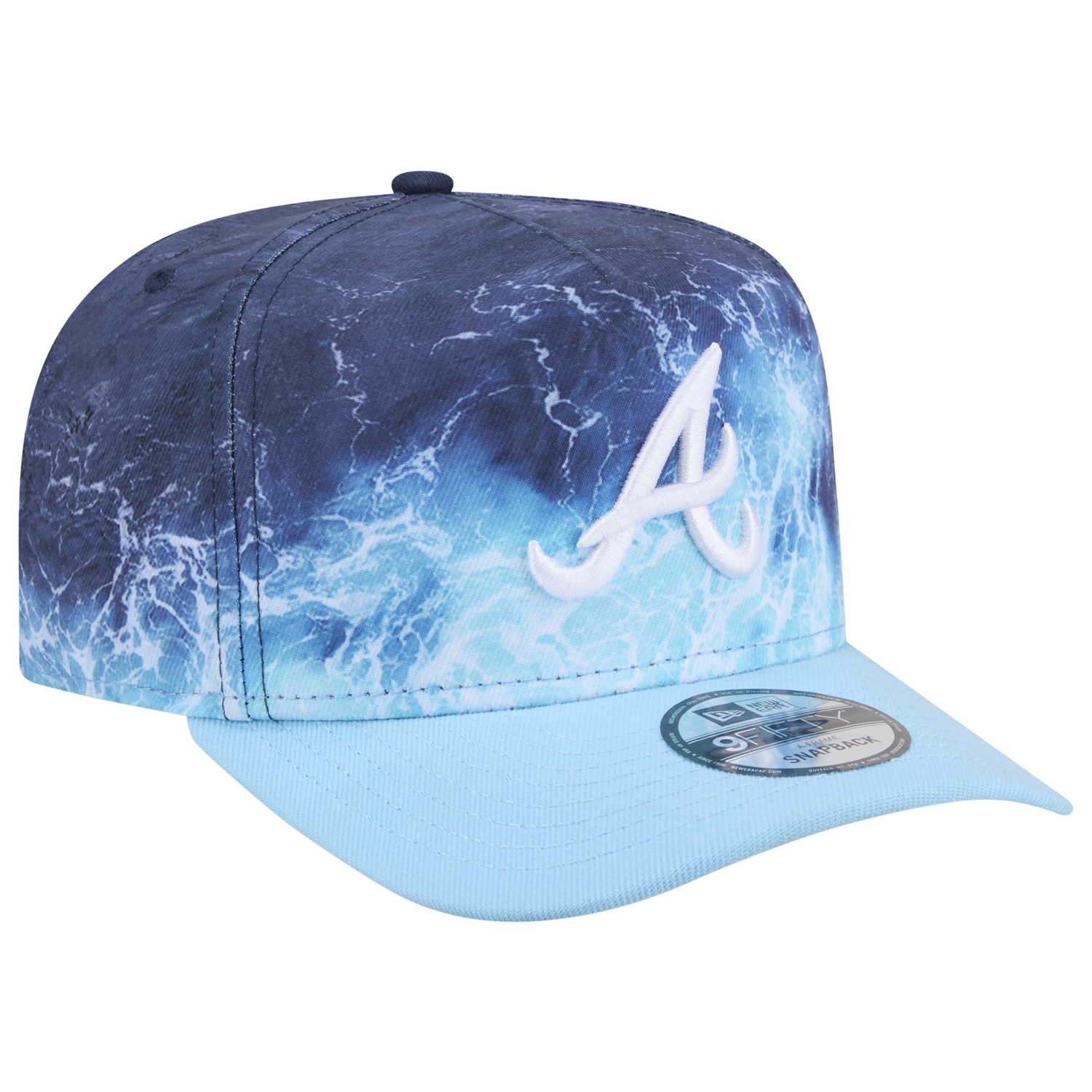New Era Braves Deep Water 950 A Frame Cap - Men's - Blue/Teal