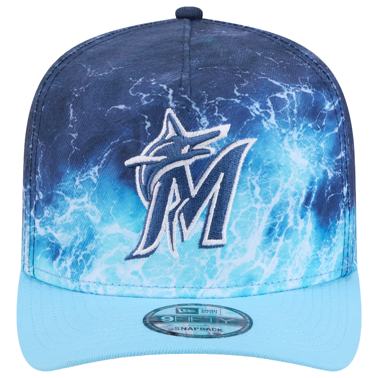 New Era Marlins Deep Water 950 A Frame Cap - Men's - Blue/Teal