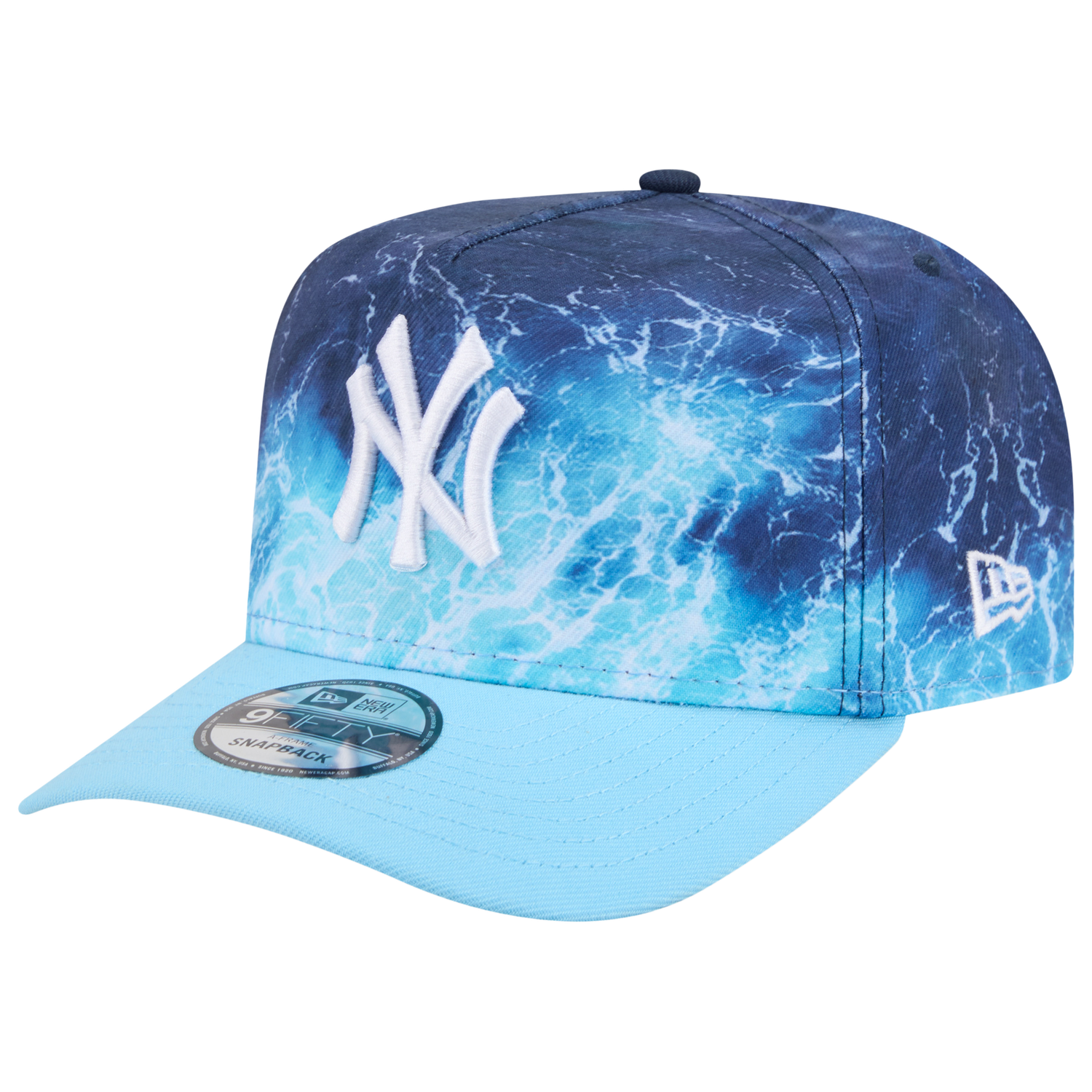 New Era Yankees Deep Water 950 A Frame Cap - Men's - Blue/Teal