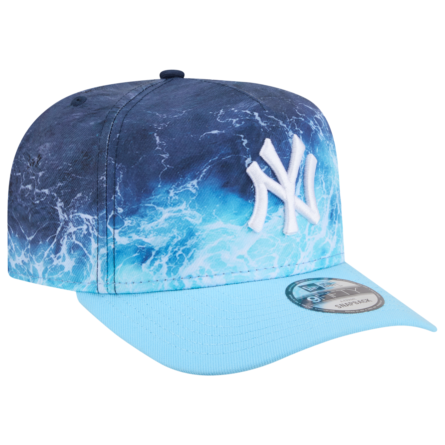 New Era Yankees Deep Water 950 A Frame Cap - Men's - Blue/Teal