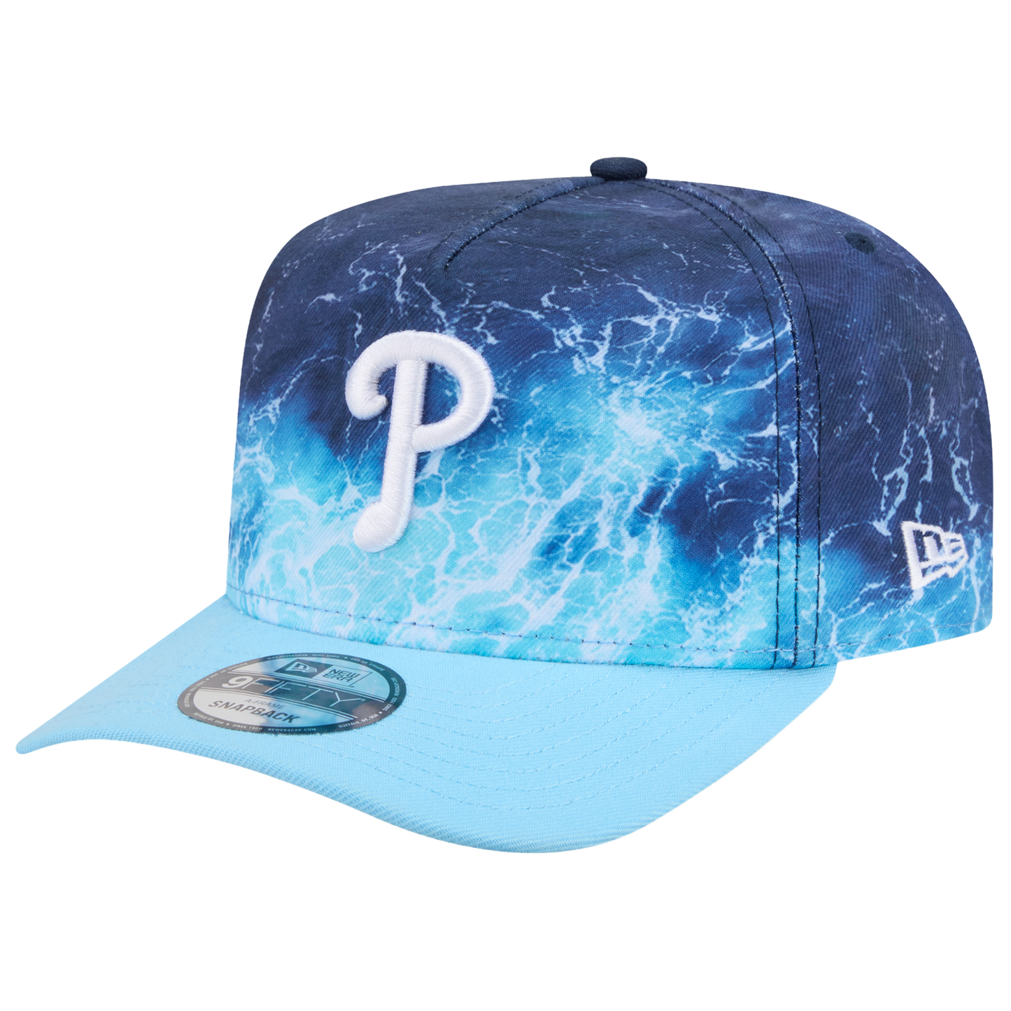 New Era Phillies Deep Water 950 A Frame Cap - Men's - Blue/Teal