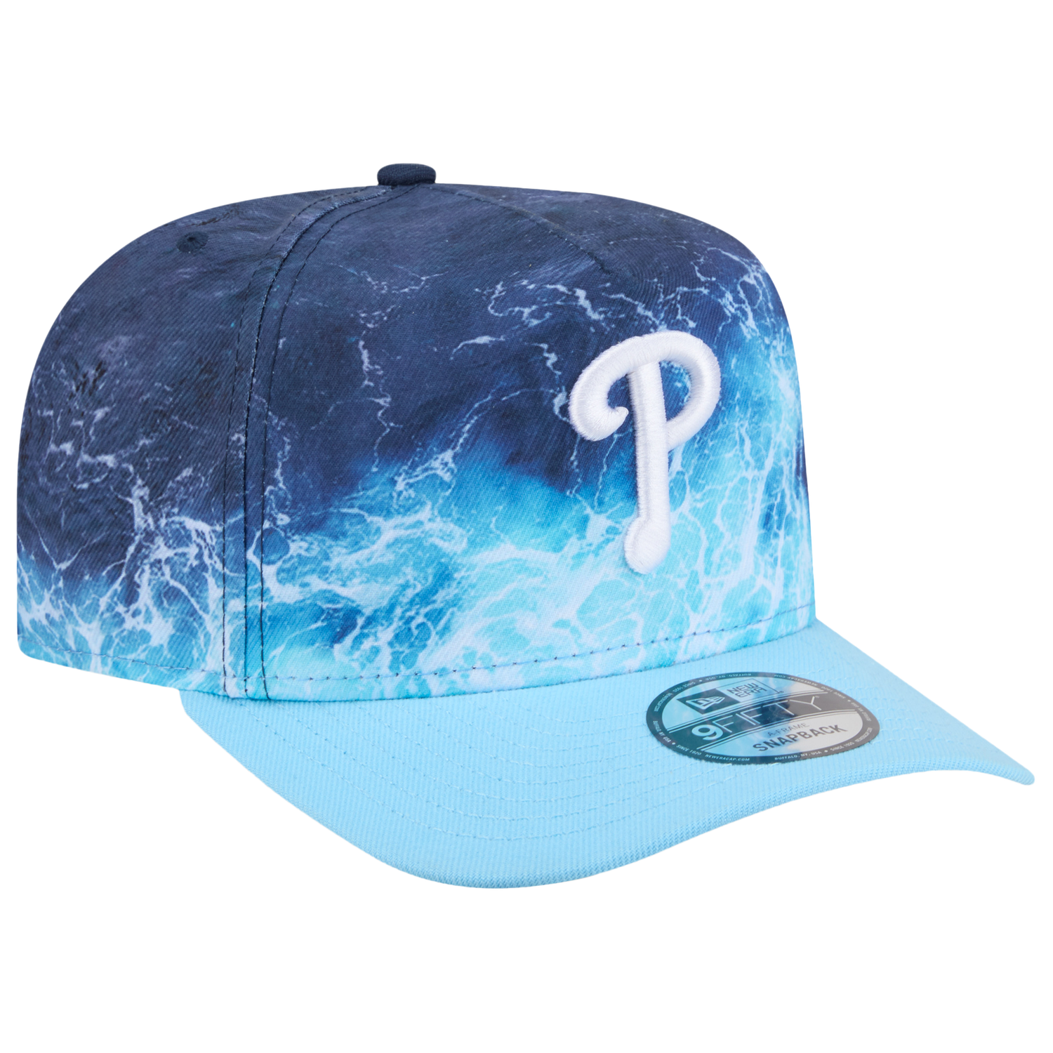 New Era Phillies Deep Water 950 A Frame Cap - Men's - Blue/Teal