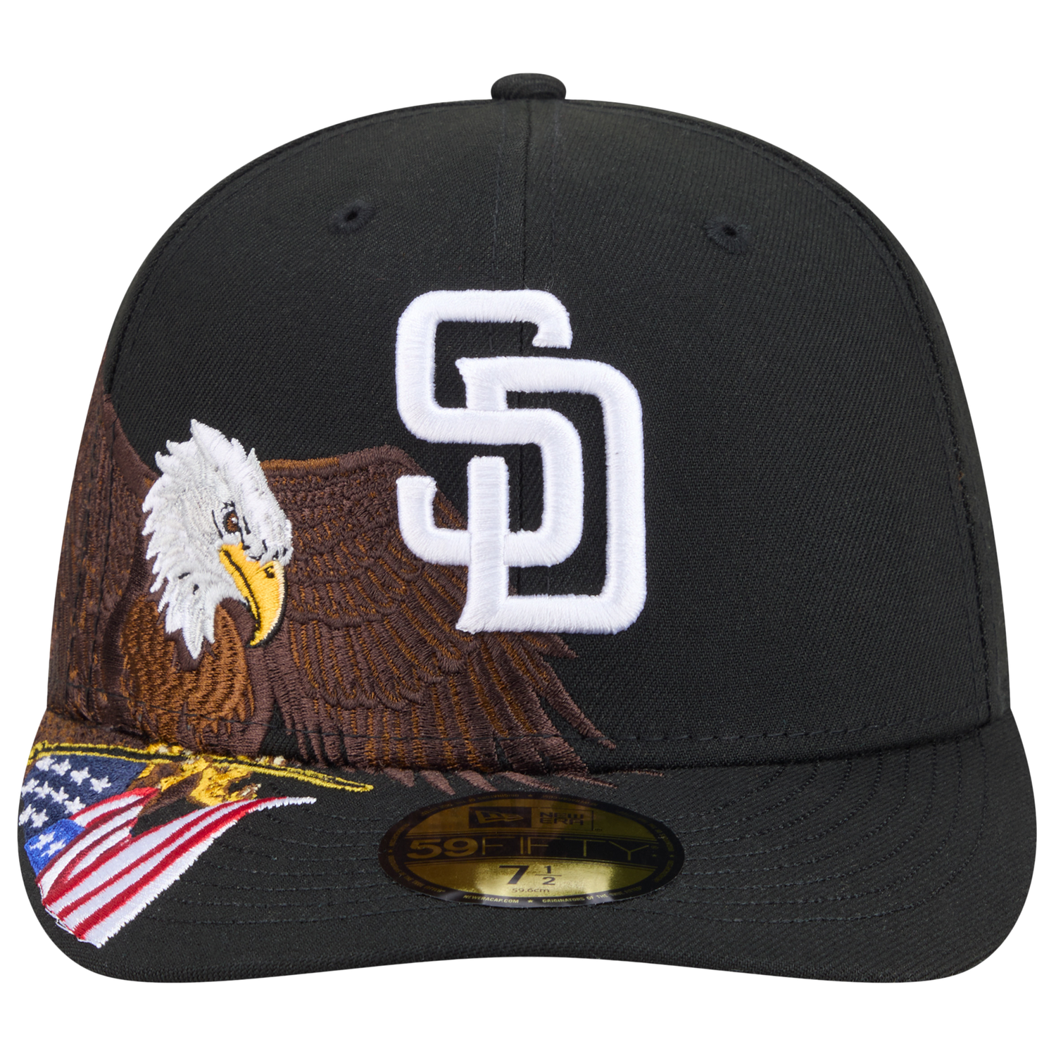 New Era Padres AM 5950 Cap - Men's - Black/White/Brown