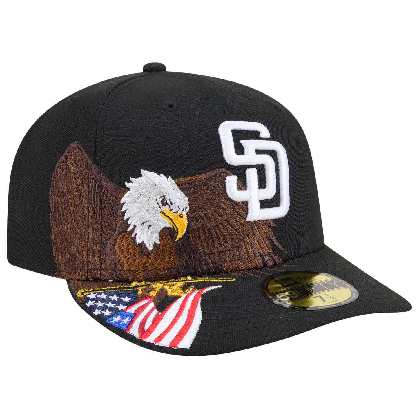 New Era Padres AM 5950 Cap - Men's - Black/White/Brown