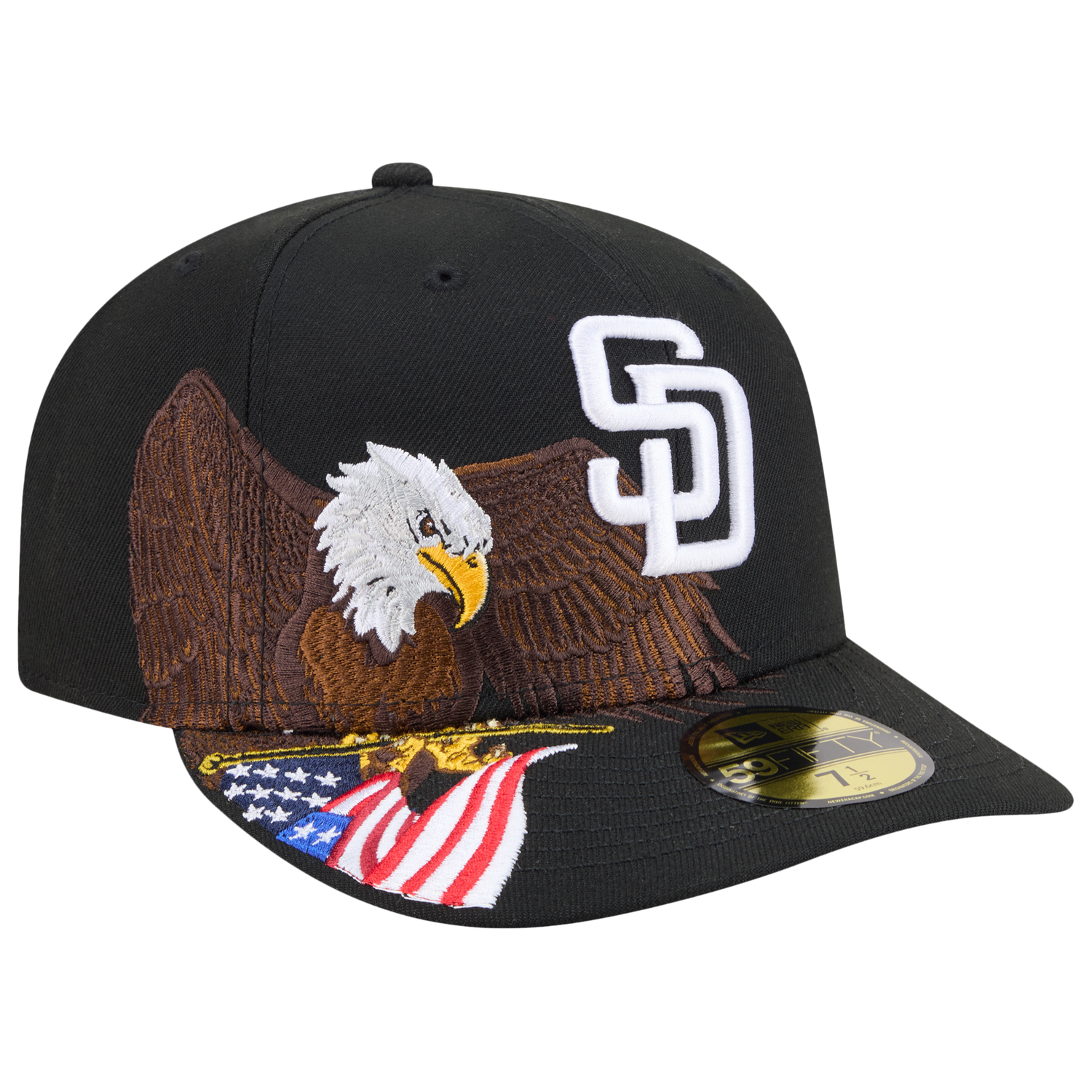 New Era Padres AM 5950 Cap - Men's - Black/White/Brown