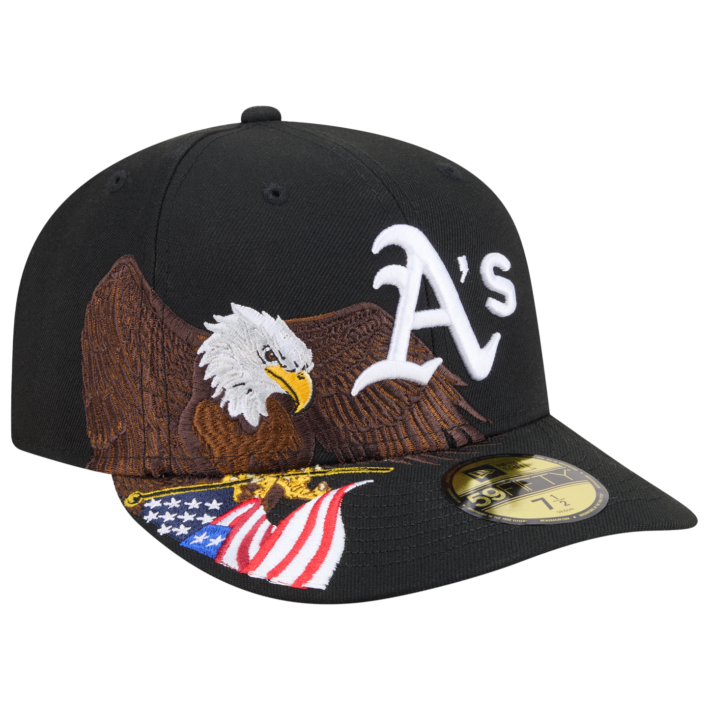 New Era Athletics AM 5950 Cap - Men's - Black/White/Brown