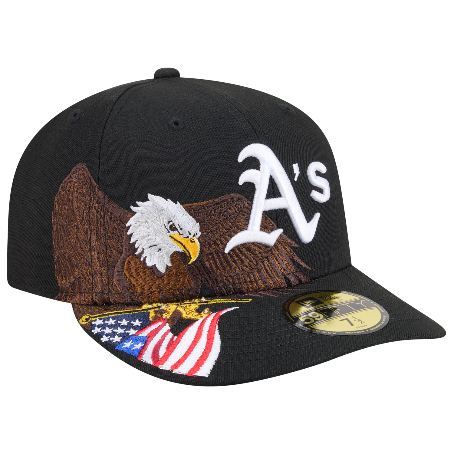 New Era Athletics AM 5950 Cap - Men's - Black/White/Brown