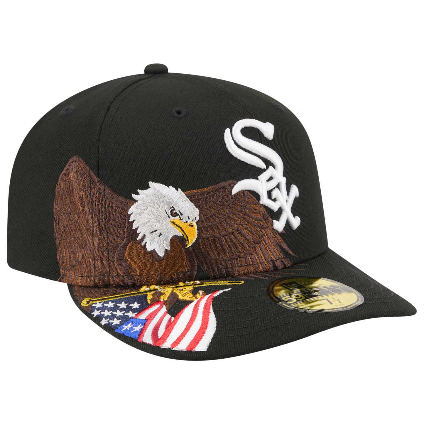 New Era White Sox AM 5950 Cap - Men's - Black/White/Brown