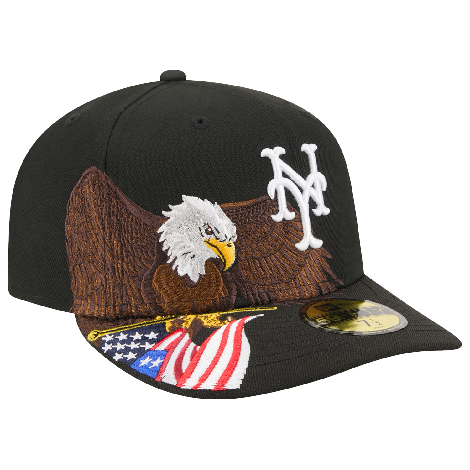 New Era Mets AM 5950 Cap - Men's - Black/White/Brown