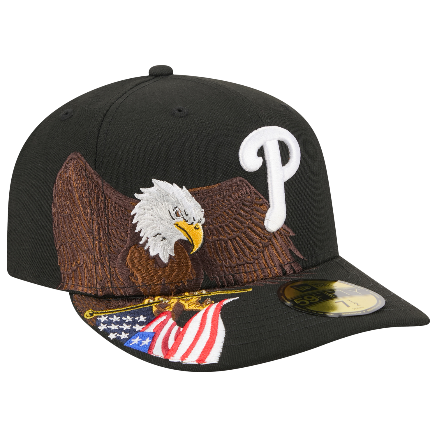 New Era Phillies AM 5950 Cap - Men's - Black/White/Brown