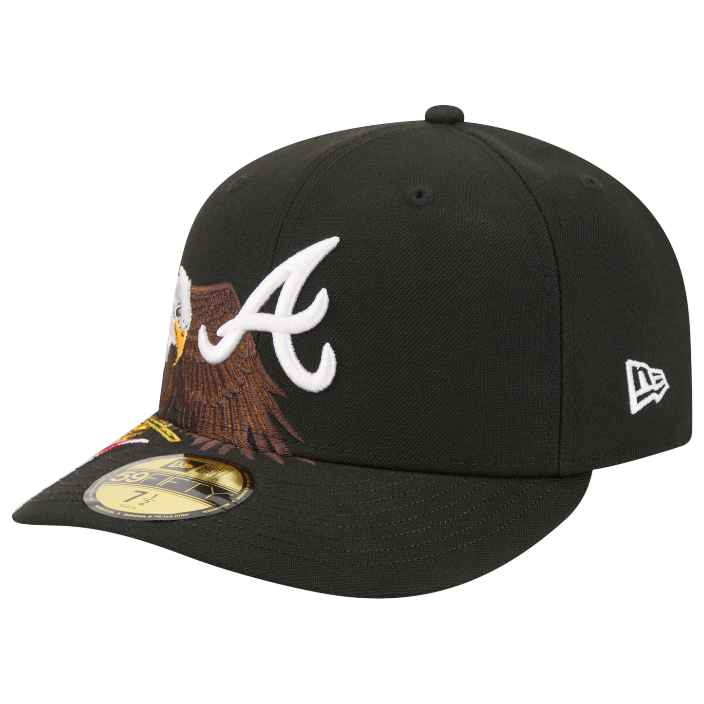 New Era Braves AM 5950 Cap - Men's - Black/White/Brown