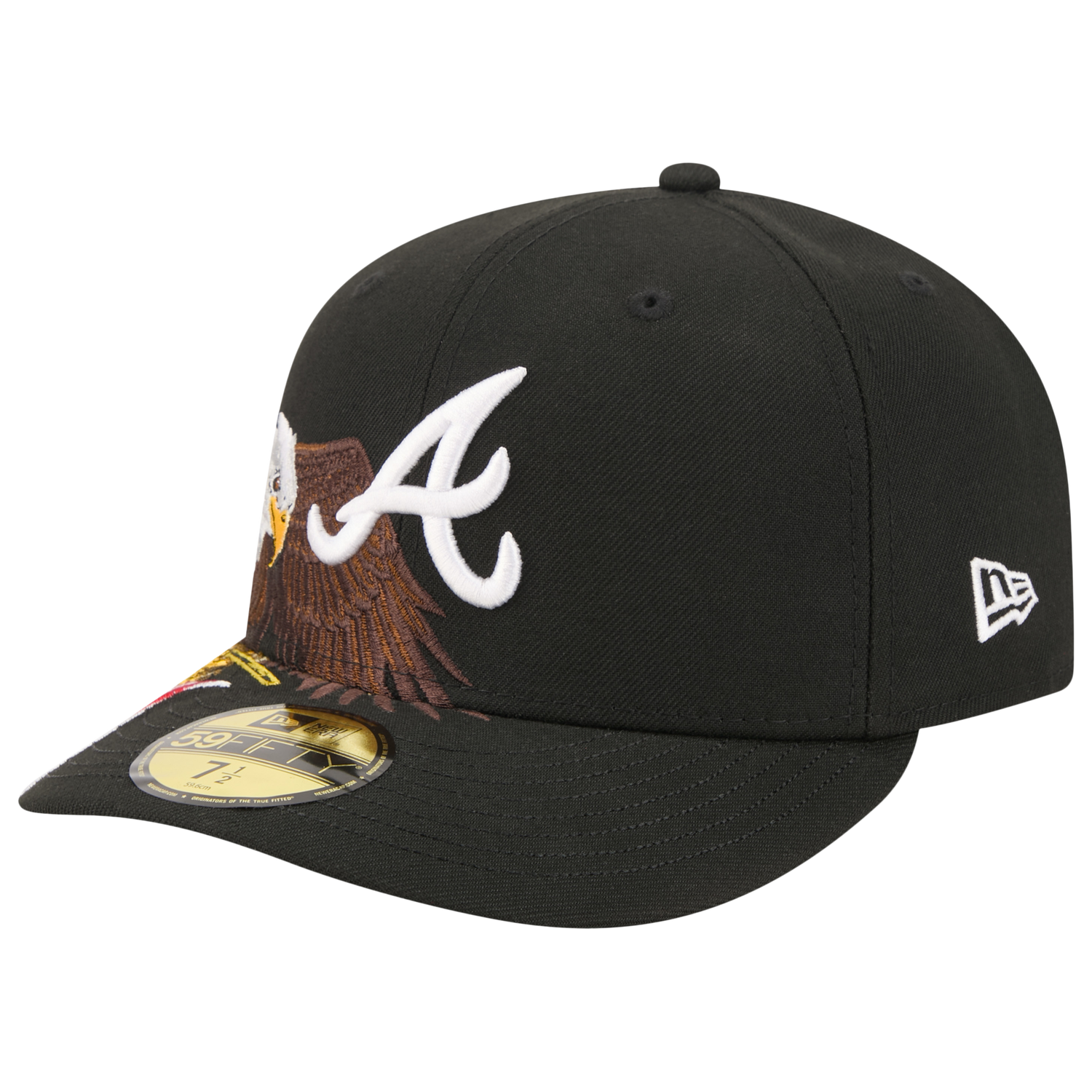 New Era Braves AM 5950 Cap - Men's - Black/White/Brown