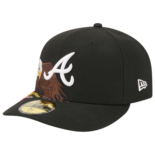 New Era Braves AM 5950 Cap - Men's - Black/White/Brown