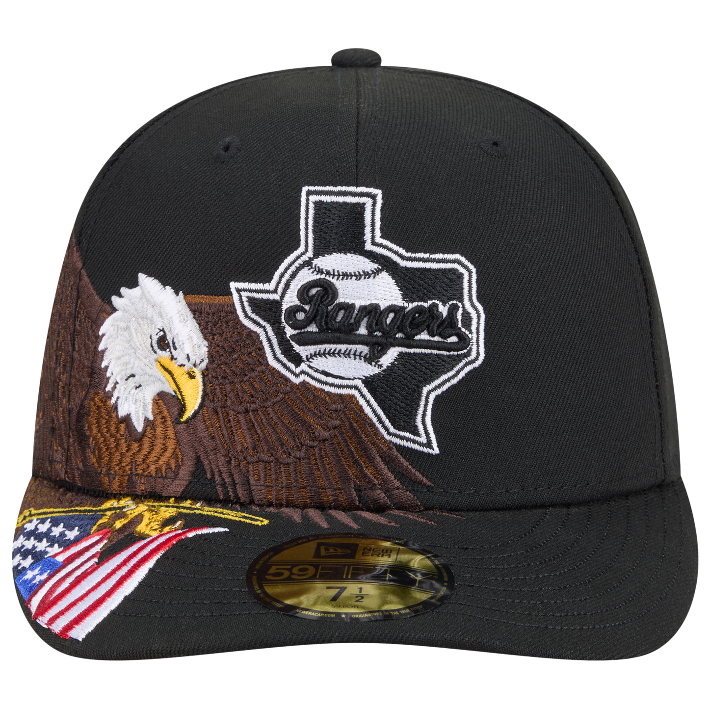 New Era Rangers AM 5950 Cap - Men's - Black/White/Brown