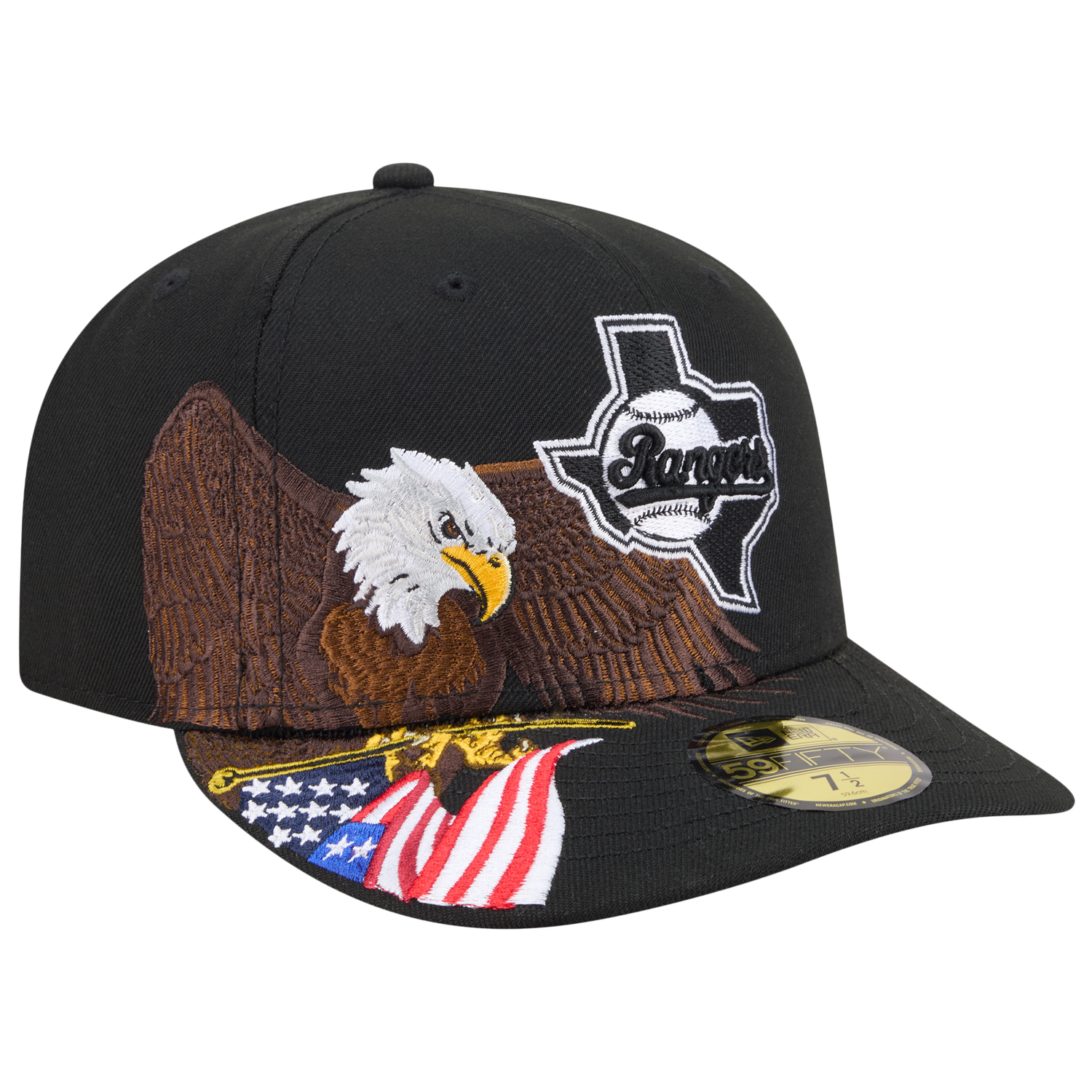New Era Rangers AM 5950 Cap - Men's - Black/White/Brown