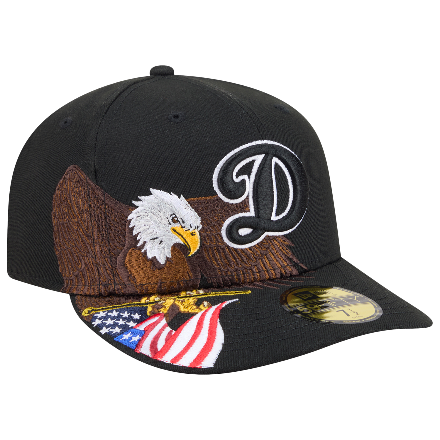 New Era Dodgers AM 5950 Cap - Men's - Black/White/Brown