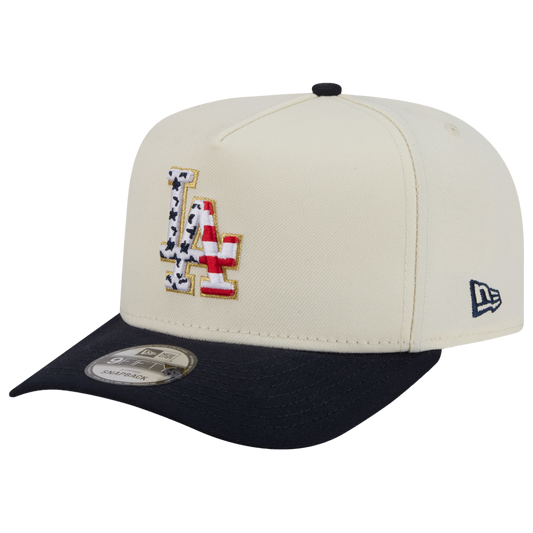 New Era Dodgers AM 950 A Frame Cap - Men's - White/Navy/Red