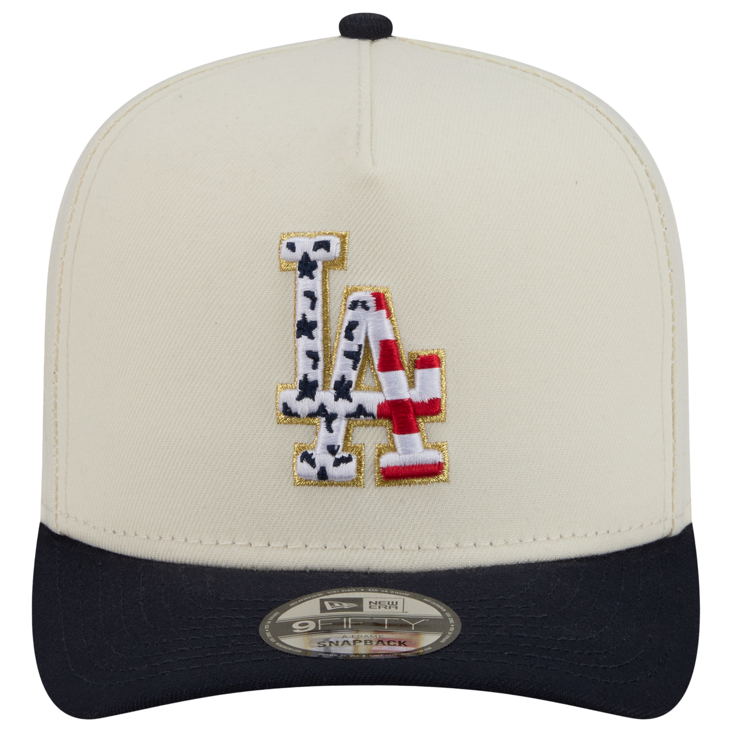 New Era Dodgers AM 950 A Frame Cap - Men's - White/Navy/Red