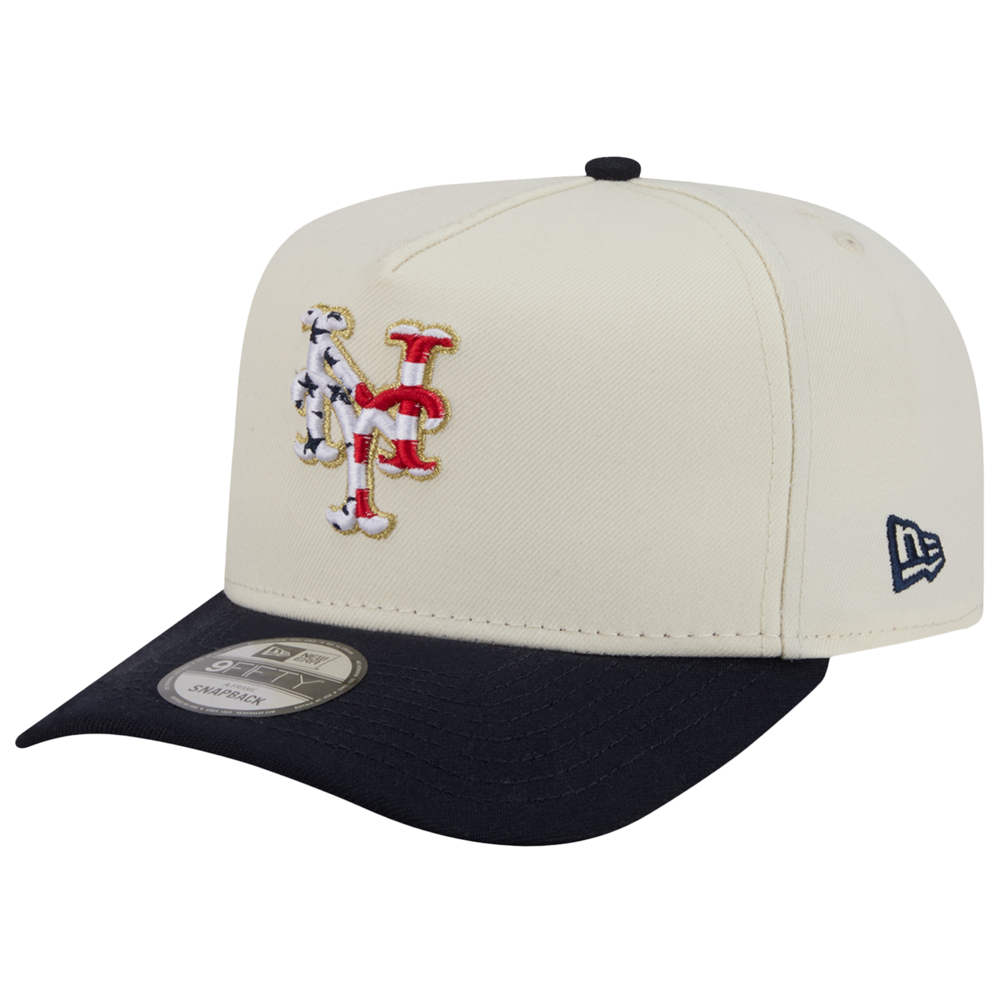 New Era Mets AM 950 A Frame Cap - Men's - White/Navy/Red